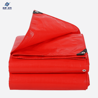 Red/Red Waterproof Heavy Duty PE tarpaulin Sheets