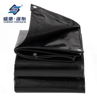 Middle-Duty Poly Tarp Black PE Tarpaulin Fabric For Drying Maize