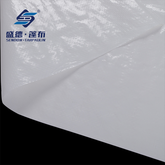White Heavy Duty Fire Retardant Poly Tarps