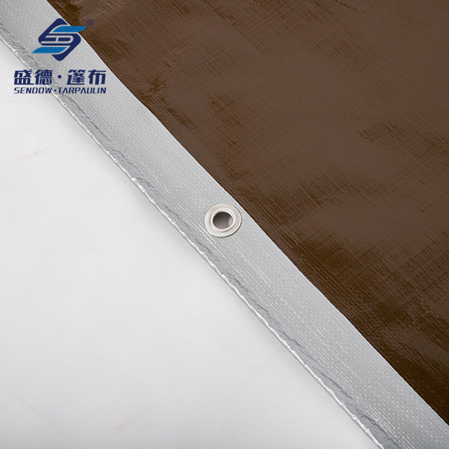 Multipurpose Protective Cover Silver Brown Poly Tarp Durable Water Resistant Weather Resistant