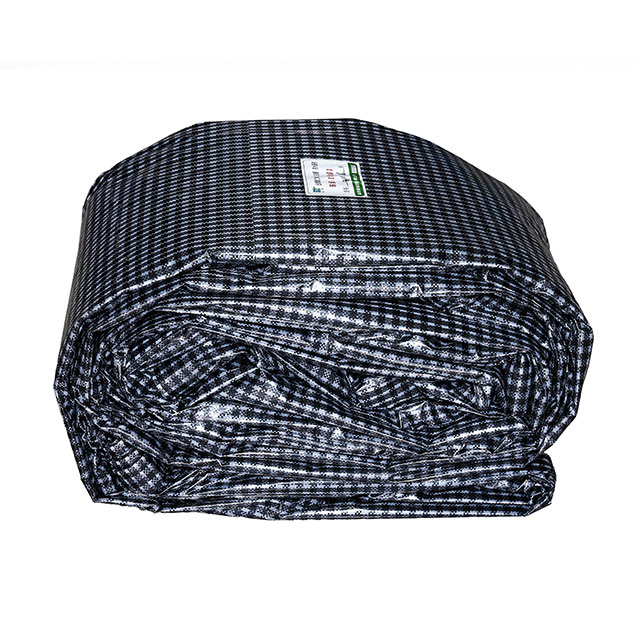 Promotional Sun Protection Tarps Black And White Grid PE Tarpaulin