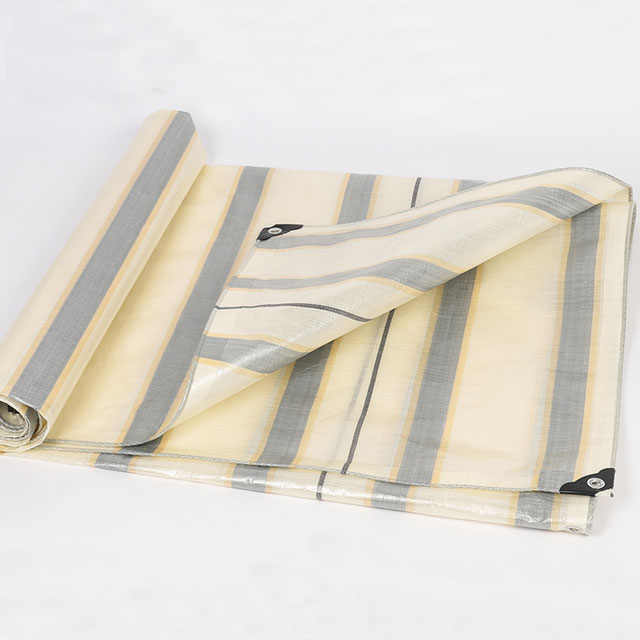 Cheap Price 100% Virgin Light Sun Resist Color Stripes Pe Tarpaulin For Truck Cover