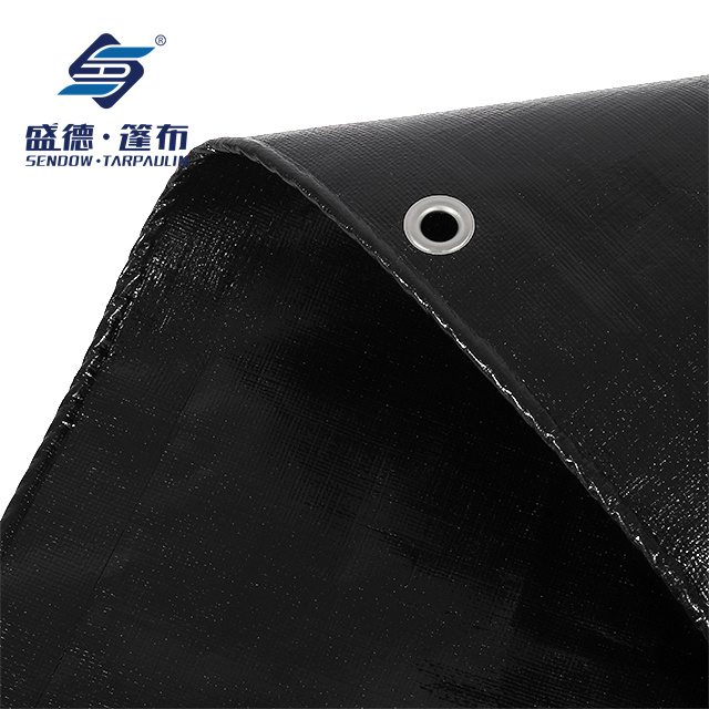 Middle-Duty Poly Tarp Black PE Tarpaulin Fabric For Drying Maize
