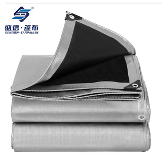 Heavy Duty Tarp 10x12 Feet Silver/Black Multi Purpose Thick Waterproof Poly Tarp Cover 10mil