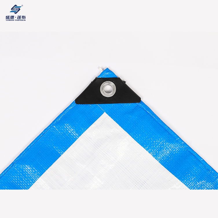 Blue/White Waterproof Heavy Duty PE Tarpaulin