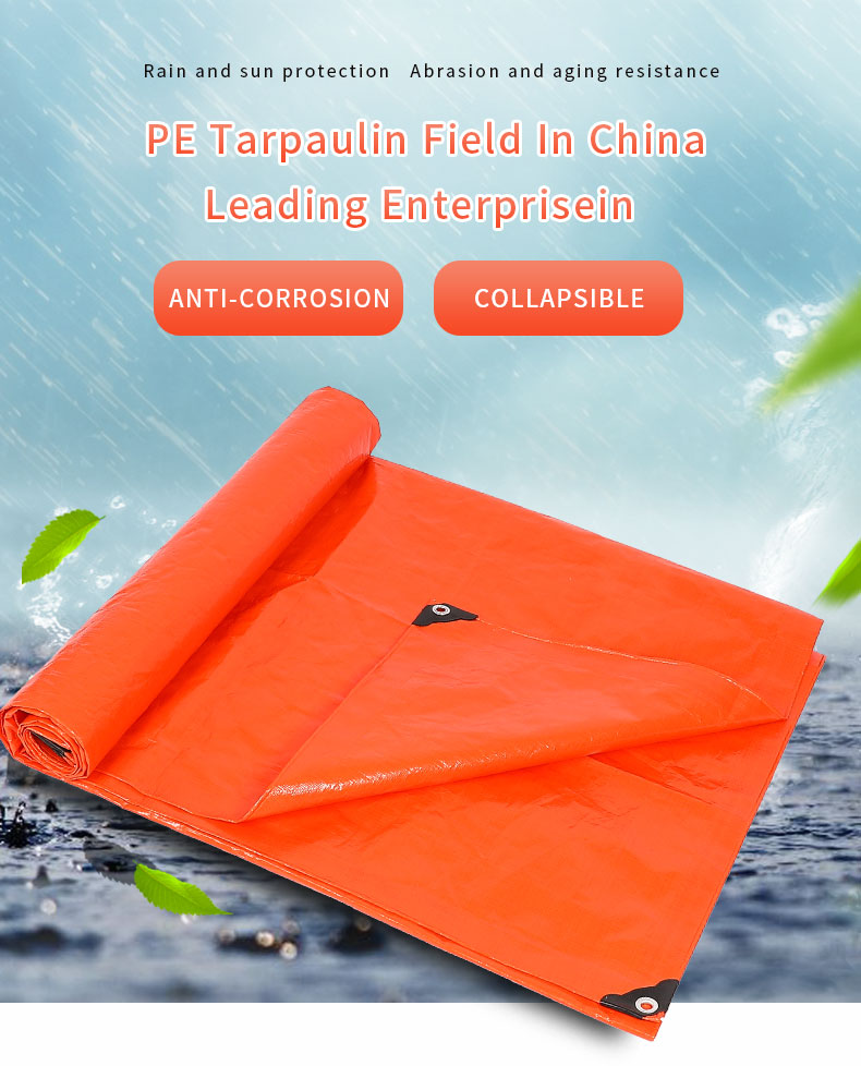 Double orange tarpaulin