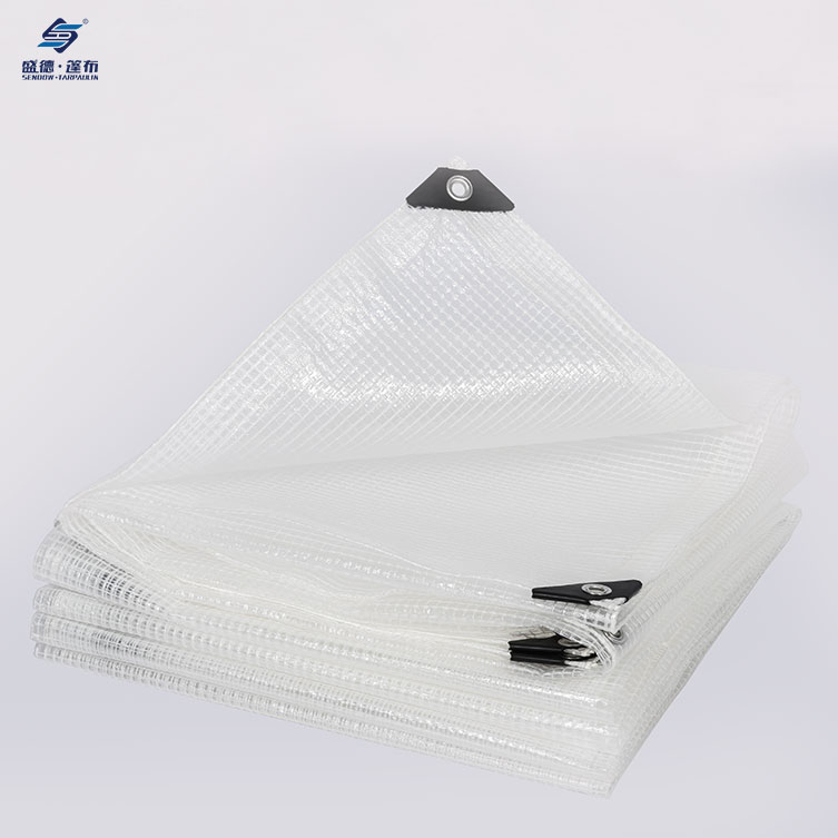 White PE Grid Waterproof Heavy Duty PE tarpaulin Sheets