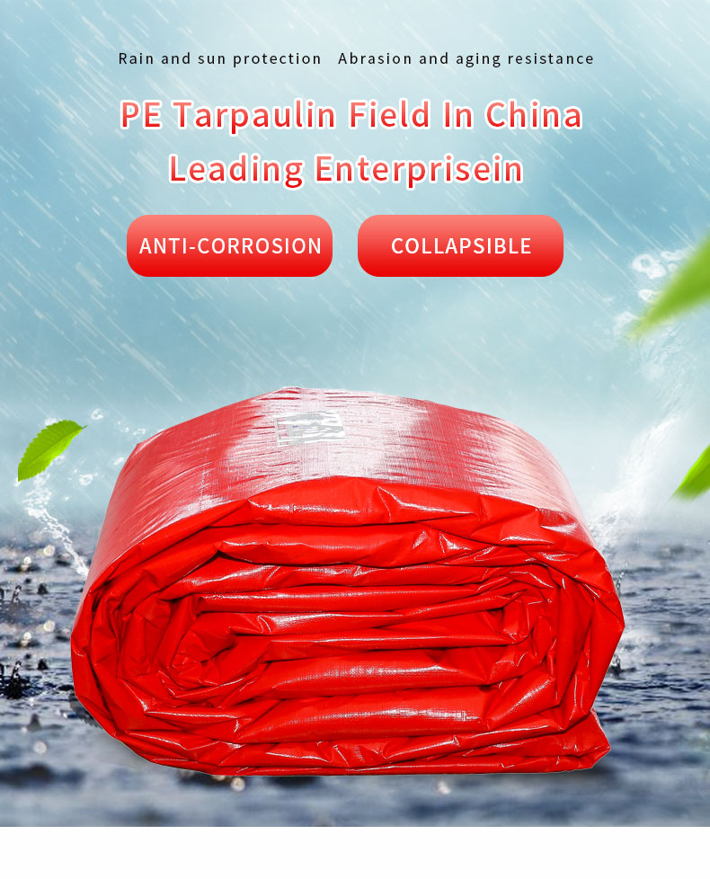Double red tarpaulin