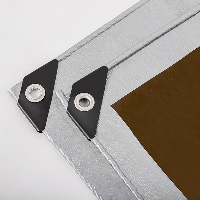 Silver/brown PE Tarpaulin