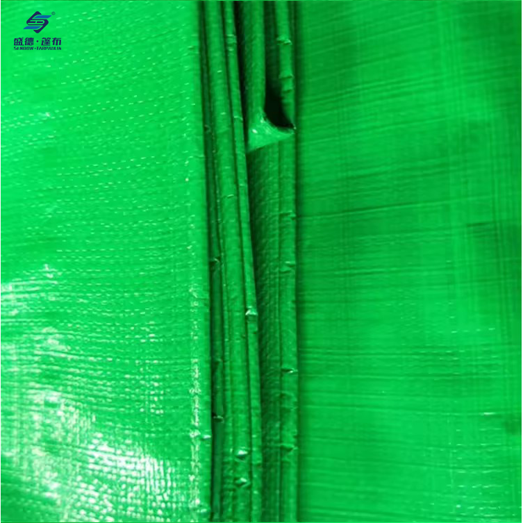 Green/Orange Waterproof Heavy Duty PE Tarpaulin
